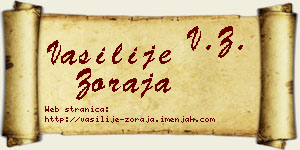 Vasilije Zoraja vizit kartica